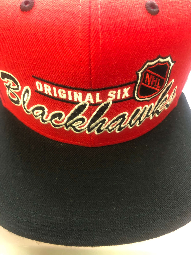 Chicago Blackhawks Original Six Flat Brim Snapback Hat NHL CCM