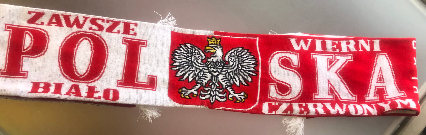 Poland National Team Country Pride "TYLKO POLSKA" Double-Sided Knitted .MADE IN POLAND.