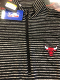 Chicago Bulls Antigua Women's Pace Half-Zip Pullover Jacket - Heathered Black