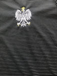 Poland Antigua Men's Polska Eagle Crest Black & White Polo