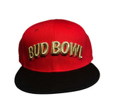 Budweiser Bud Bowl Starter Black-Label Trucker Red & Black Snapback Adjustable Hat