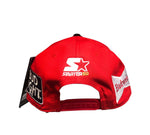 Budweiser Bud Bowl Starter Black-Label Trucker Red & Black Snapback Adjustable Hat