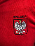 Antigua Polska Glacier Quarter Zip Pullover Fleece - Red with Polska Eagle Emblem MEN'S