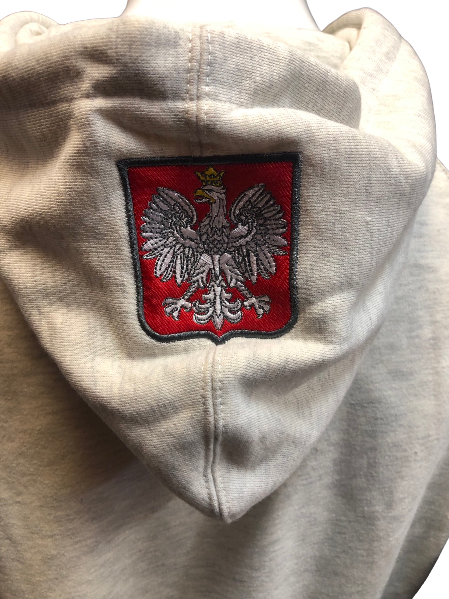 Polska EST. 966 Eagle Embroidered Hoodie - Heather