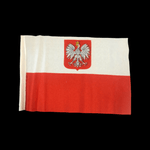 Bulk of 10 Polish Flag With Eagle 6" x 9"