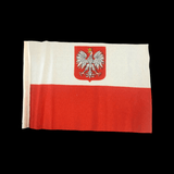 Bulk of 10 Polish Flag With Eagle 6" x 9"