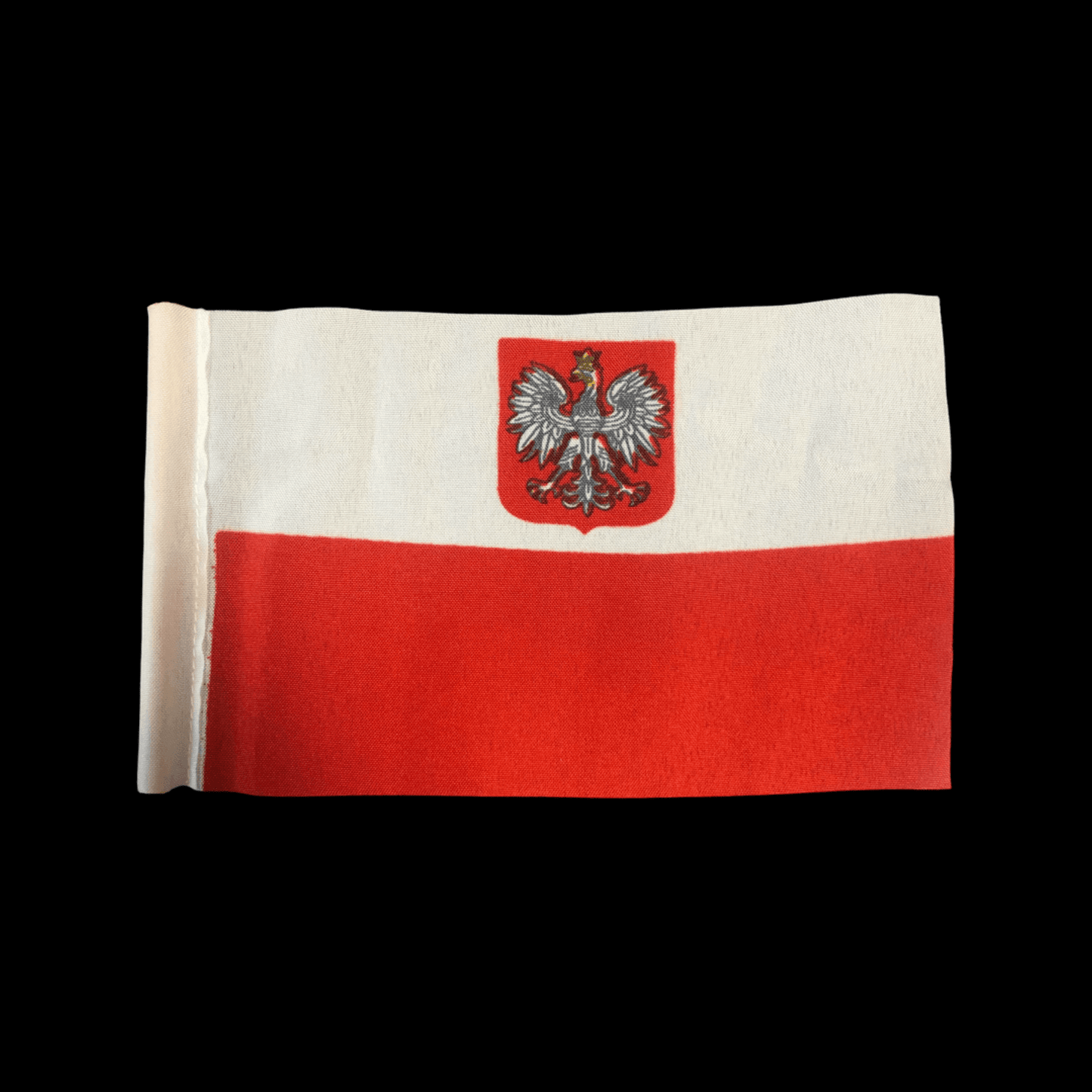 Bulk of 10 Polish Flag With Eagle 4" x 7"