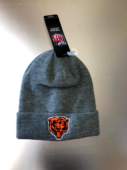 Chicago Bears Boys (8-20) Cuffed Knit Beanie - Gray