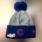 Chicago Cubs MLB New Era Cuffed Knit Winter Hat w/ Pom - Gray