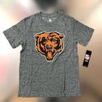 Chicago Bears Youth Gray Distressed Bear Logo T-shirt