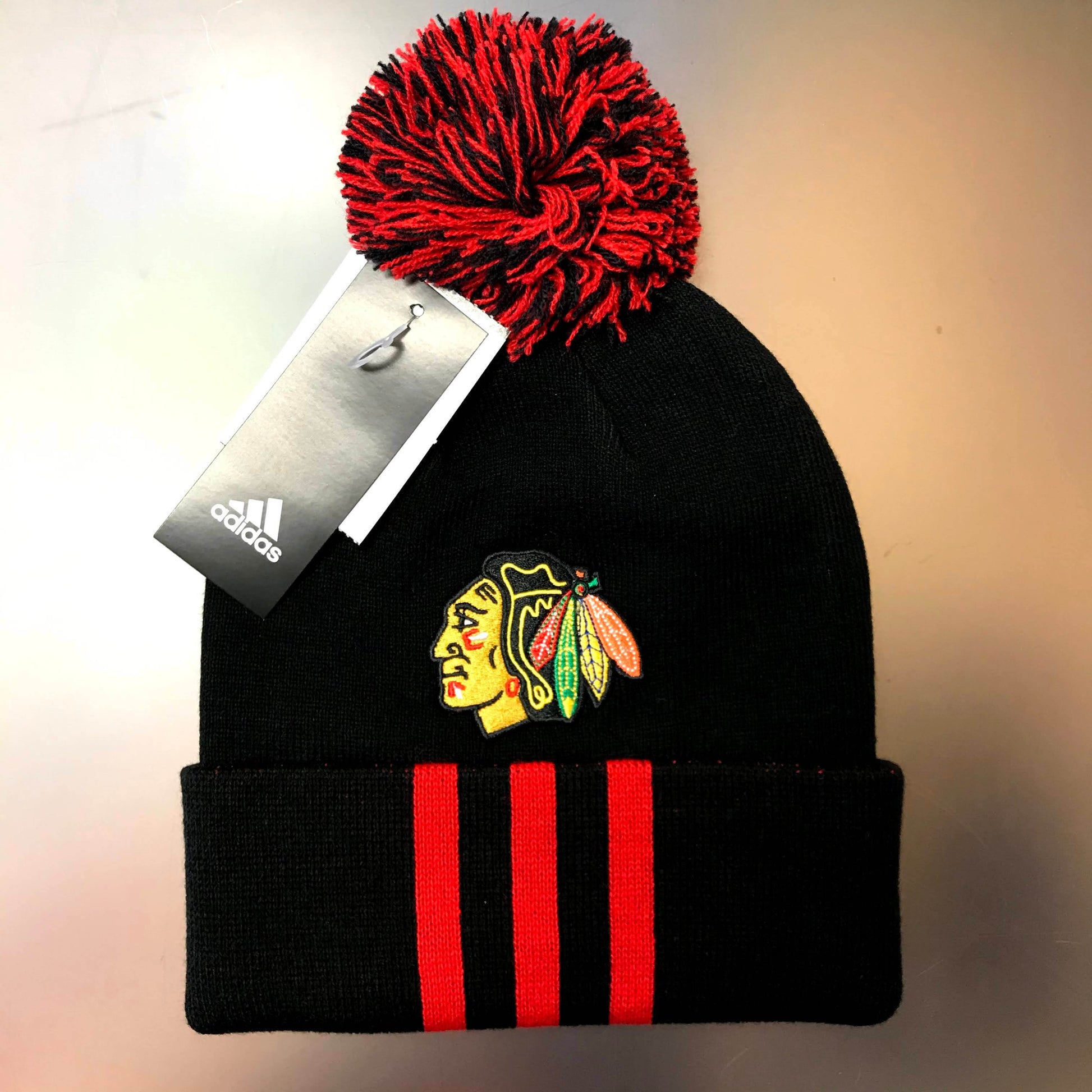 Chicago Blackhawks NHL Adidas Team Colors Cuffed Hat