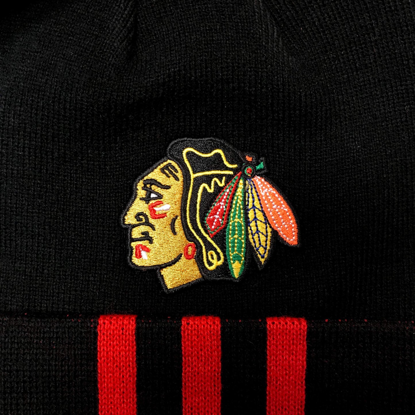 Chicago Blackhawks NHL Adidas Team Colors Cuffed Hat