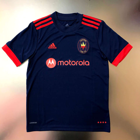 Adidas Chicago Fire MLS 2021/22 Youth Replica Home Jersey - Navy