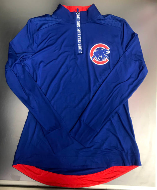 Chicago Cubs Woman's MLB Fanatics Lightweight 1/4 Zip Pullover