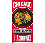 CHICAGO BLACKHAWKS FIBER BEACH TOWEL 9LB 30" X 60 Win Craft