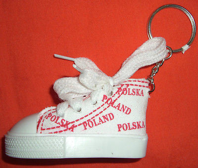 Polish Polska Polish Chuck Taylor key chain keychain calcio soccer Olympic 2.25"