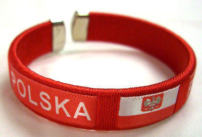 Polska Polish Poland ribbon bracelet wristband soccer  Euro futbol x12