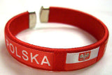 Polska Polish Poland ribbon bracelet wristband soccer calcio olympics futbol x12