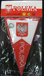 Polish Polska Poland pennant mini NEW suction cup hanging glass or window 6" in
