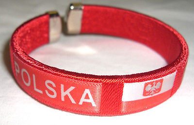 Polska Polish Poland ribbon bracelet wristband soccer  Euro futbol x12