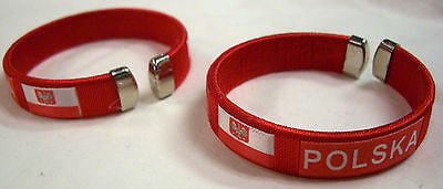 Polska Polish Poland ribbon bracelet wristband soccer  Euro futbol x12