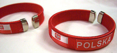 Polska Polish Poland ribbon bracelet wristband soccer  Euro futbol x12