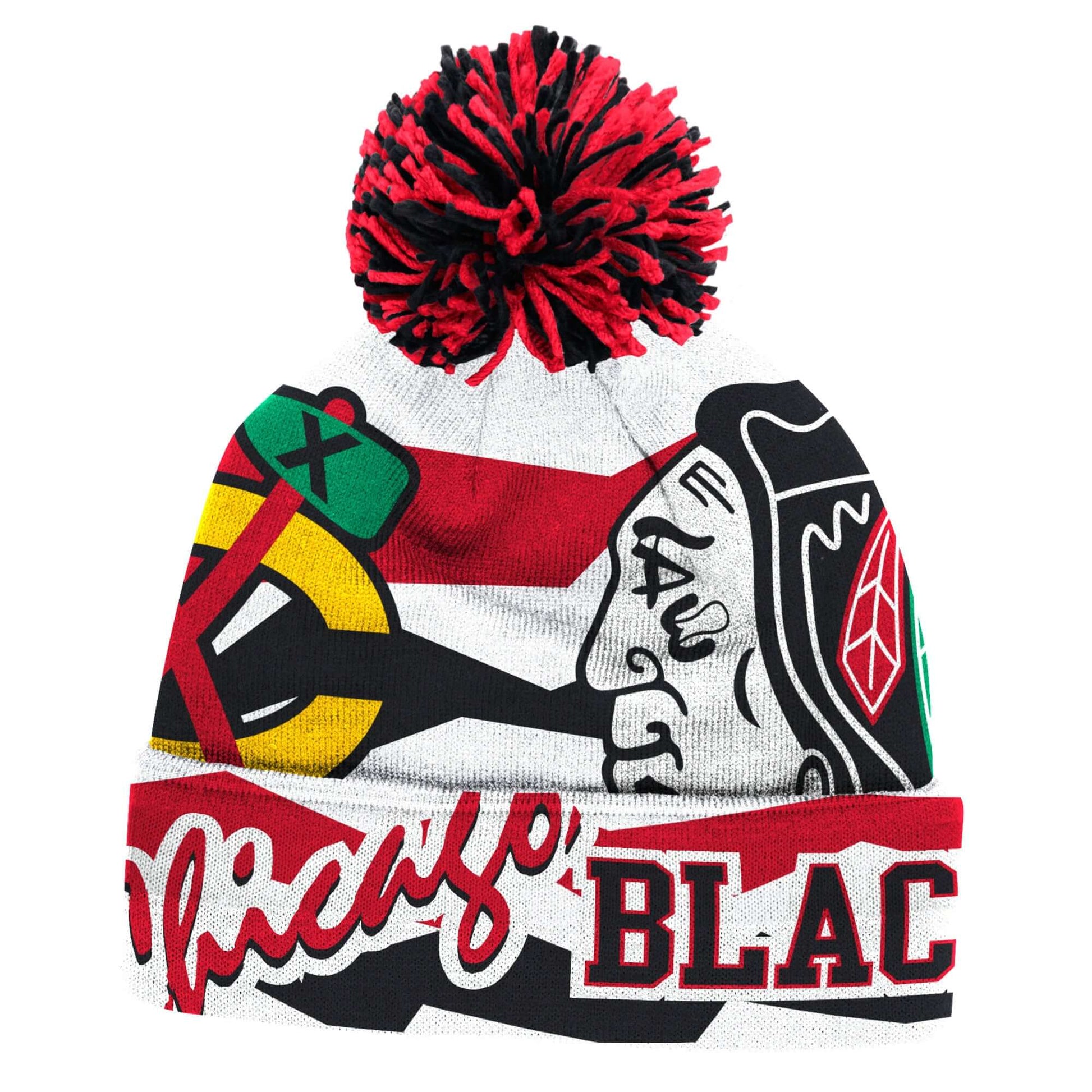 Chicago Blackhawks Stadium Series 2014 Cuffed Knit Beanie Pom NHL