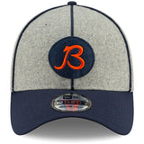 New Era Men's Heather Gray/Navy Chicago Bears 2019 NFL Sideline Home Official 39THIRTY 1920s Flex Hat