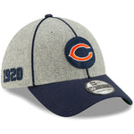 New Era Men's Heather Gray/Navy Chicago Bears 2019 NFL Sideline Home Official Logo 39THIRTY 1920s Flex Hat