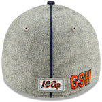 New Era Men's Heather Gray/Navy Chicago Bears 2019 NFL Sideline Home Official Logo 39THIRTY 1920s Flex Hat