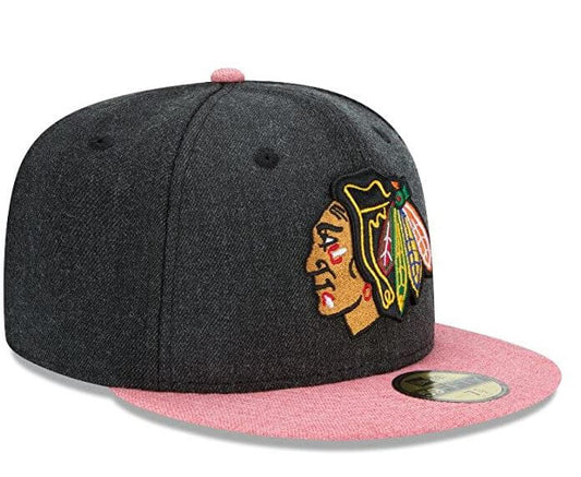 Chicago Blackhawks NHL New Era Heather Action 59FIFTY Fitted Hat