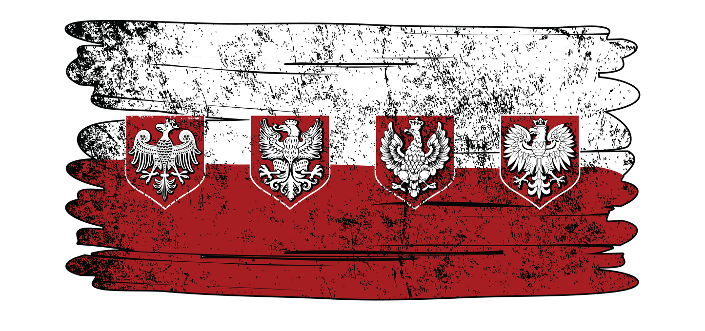 Polska Poland Gildan Grung Effect Polish Flag T-Shirt