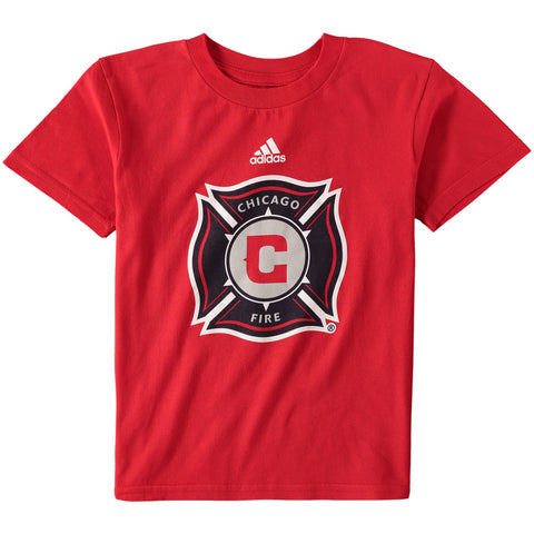 Preschool Chicago Fire MLS adidas Red Primary Logo T-Shirt