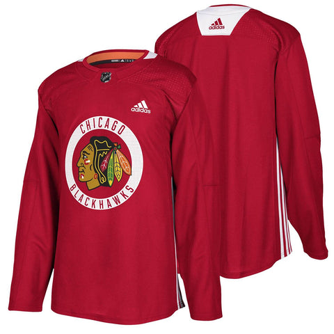 Chicago Blackhawks Red Adidas Authentic Practice Jersey