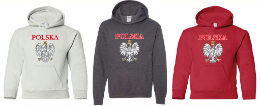 Polska Poland Youth WHITE /RED/GREY PULLOVER HOODIE