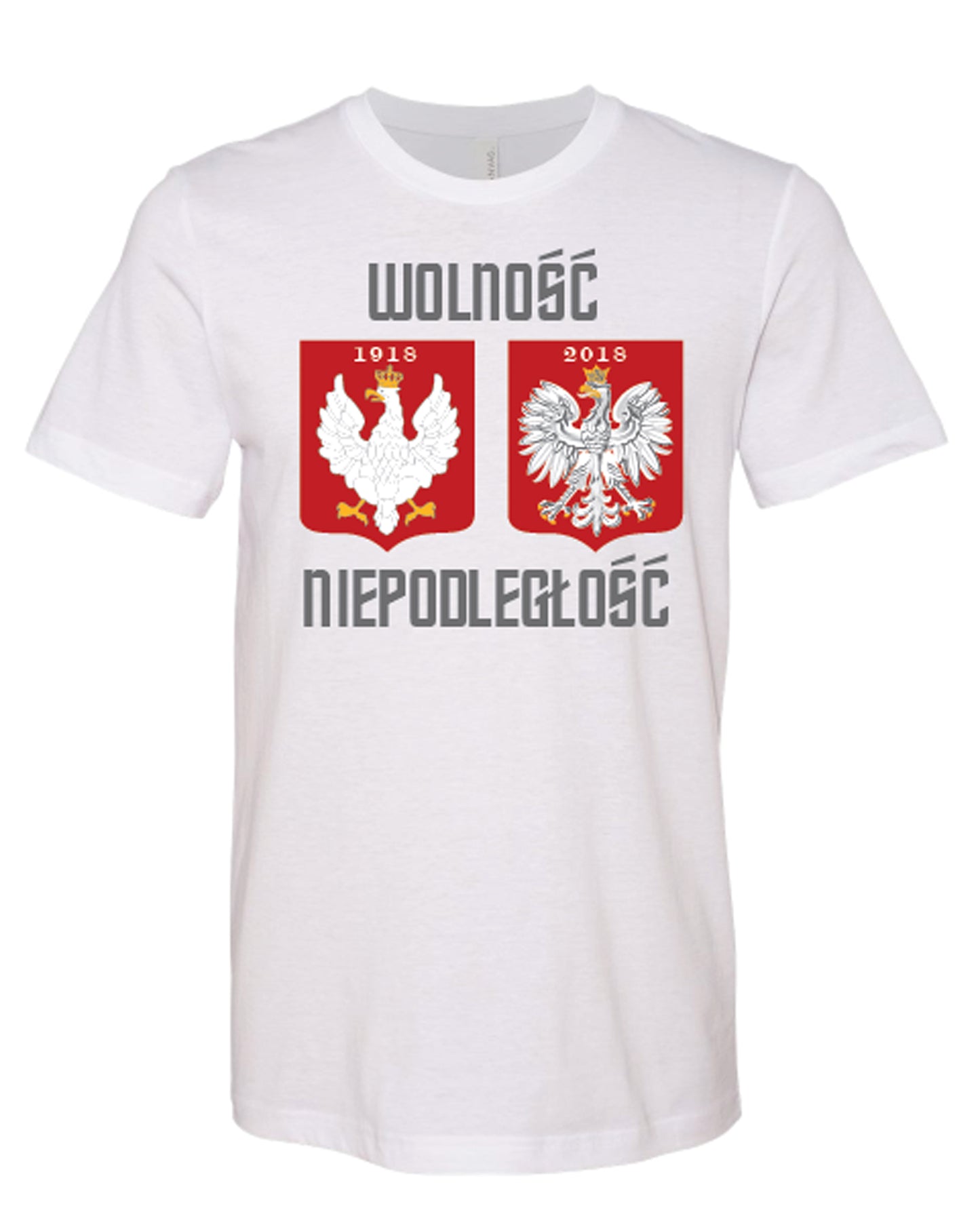 Polska Polish Crest Eagle Wolnosc Niepodleglosc 1918-2018 Short Sleeve Tee