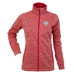 Women's Poland Red Soft-Shell  Full Zip Antigua Golf Jacket Polska Eagle