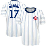 Chicago Cubs Youth Kris Bryant #17 Cooperstown Sublimated T-Shirt Jersey - White