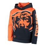 Chicago Bears Youth Quarterback Sneak Pullover Hoodie - Navy/Orange