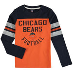Chicago Bears Youth Retro Legacy Long Sleeve Shirt - Navy/Orange