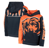 Chicago Bears Youth Quarterback Sneak Pullover Hoodie - Navy/Orange