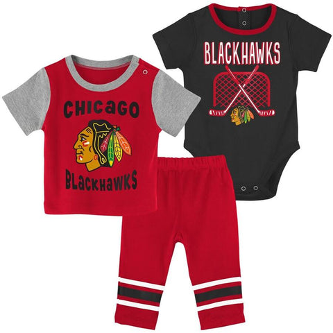 Chicago Blackhawks 3-Peice Infant Shirt, Pants & Creeper Set