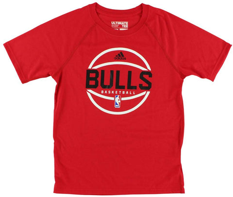 Adidas Chicago Bulls Ultimate S/S NBA Fan Basketball Tee - Red - Youth Kids
