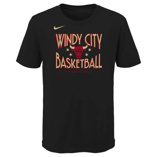 Chicago Bulls NBA Youth Nike City Edition T-shirt - Dark Gray
