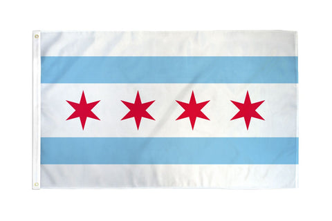 Chicago Windy City Economy 3' x 5' House Lawn Decorative City of Chicago Flag