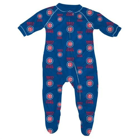 Chicago Cubs Child One Piece Footie Pajamas Zip Up