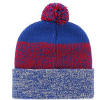Chicago Cubs Men's 47 Brand Embroidered Puff Ball Knit Winter Hat - Blue/Red