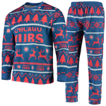Chicago Cubs FOCO Royal Blue Men's Winter Pajama Set