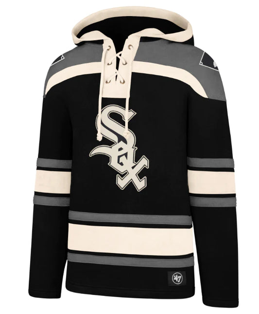 CHICAGO WHITE SOX JET BLACK SUPERIOR LACER HOOD MENS '47 Brand