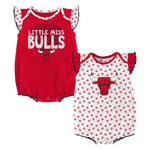 Chicago Bulls NBA Girls Infant 2-Piece Creeper Set